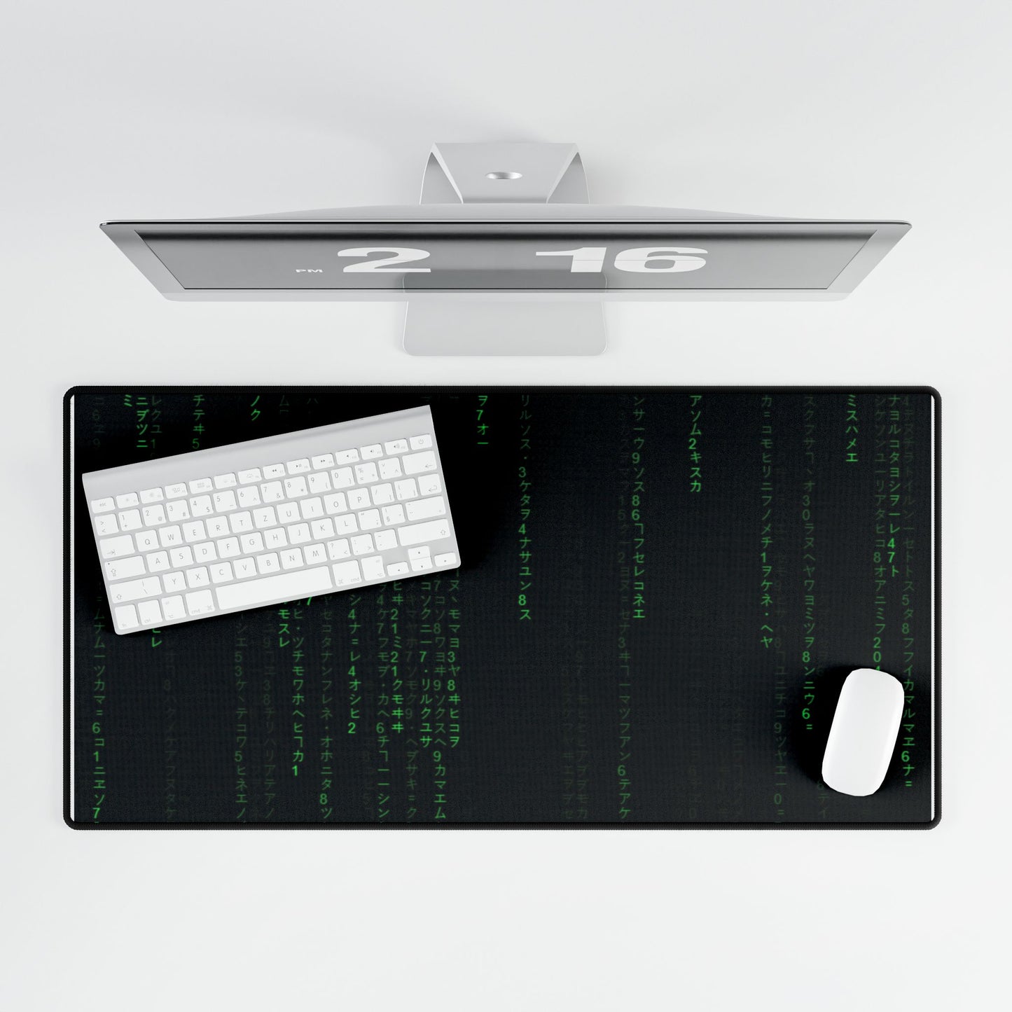 Matrix Code Gaming Desk Mat — Large RGB-Style Keyboard Mouse Pad