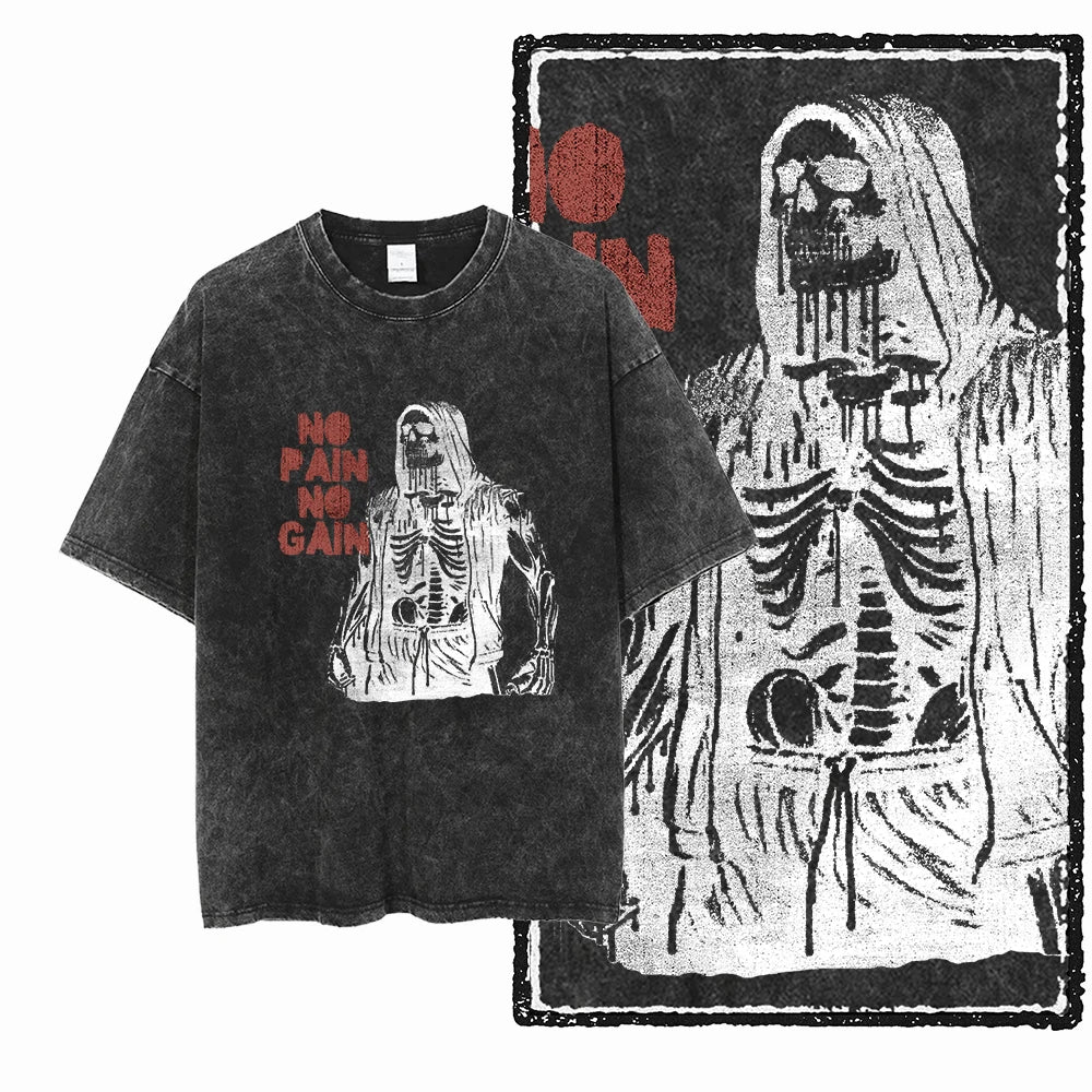 YG Elite Bodybuilding™ Acid-Wash Premium Cotton Tee