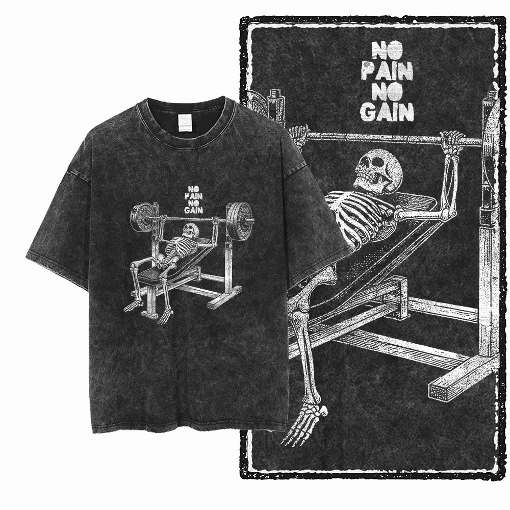 YG Elite Bodybuilding™ Acid-Wash Premium Cotton Tee