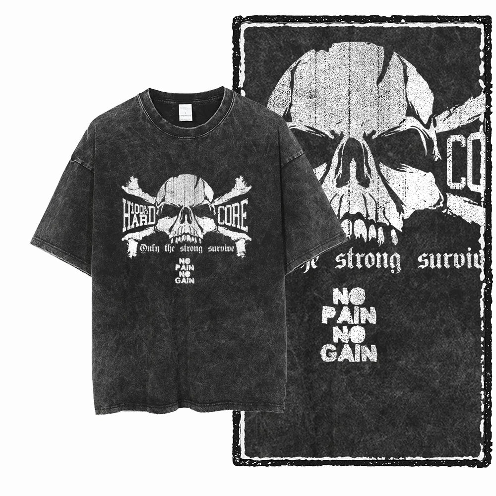 YG Elite Bodybuilding™ Acid-Wash Premium Cotton Tee