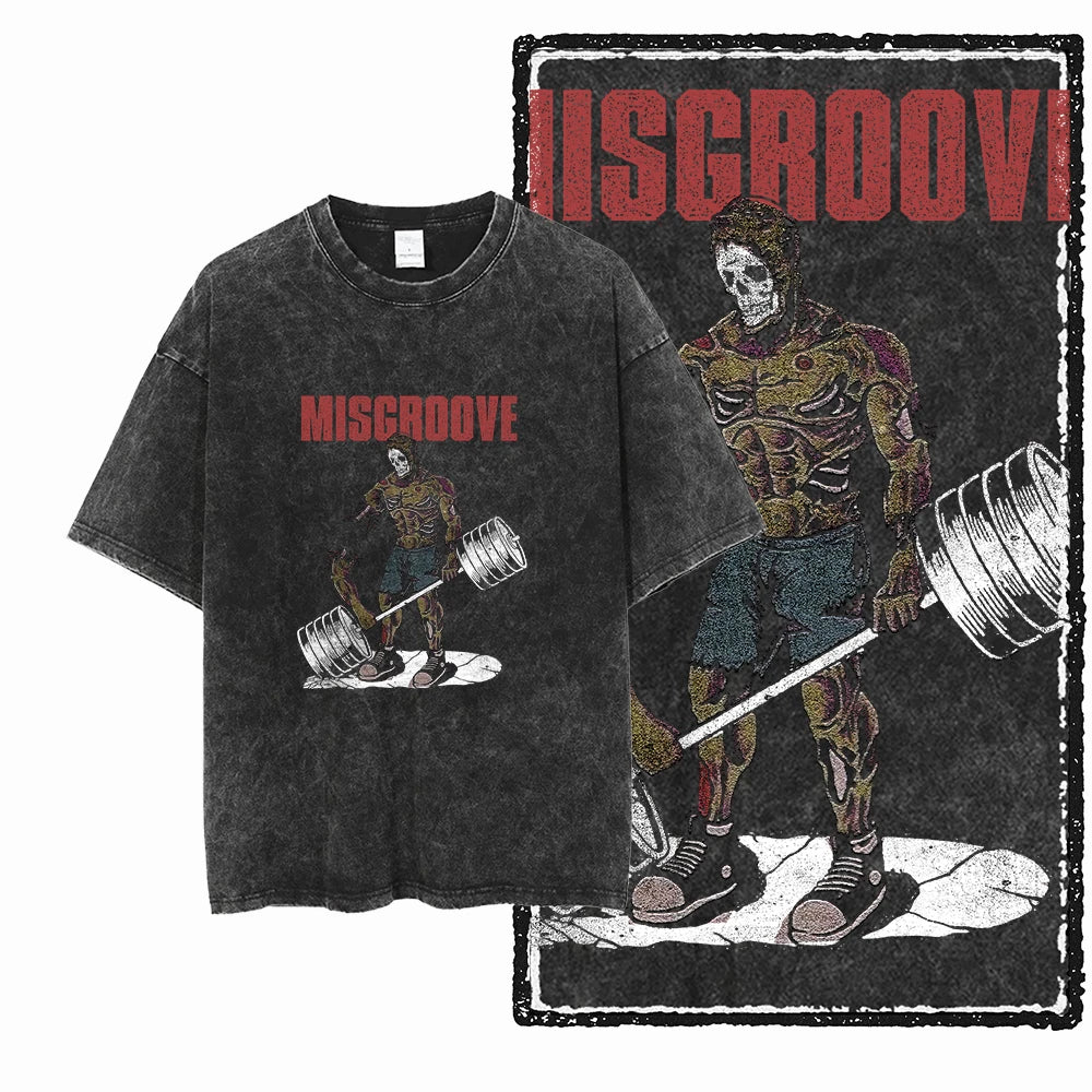 YG Elite Bodybuilding™ Acid-Wash Premium Cotton Tee